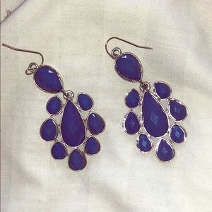 Brilliant Blue stone earrings